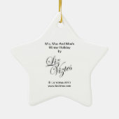 マイク、Macと萌のウィンターホリデースターオーナメント セラミックオーナメント (裏面)