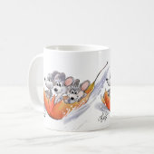 マイク、Macと萌のウィンターホリデーマグ コーヒーマグカップ (正面左)