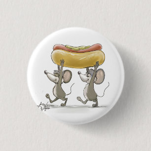 マイク&Macのピクニックボタン 缶バッジ