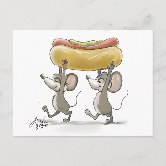 マイク&Macのピクニックポストカード ポストカード (正面)