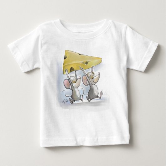 マイク&Macチーズの乳児Tシャツを持ち込む ベビーTシャツ (正面)