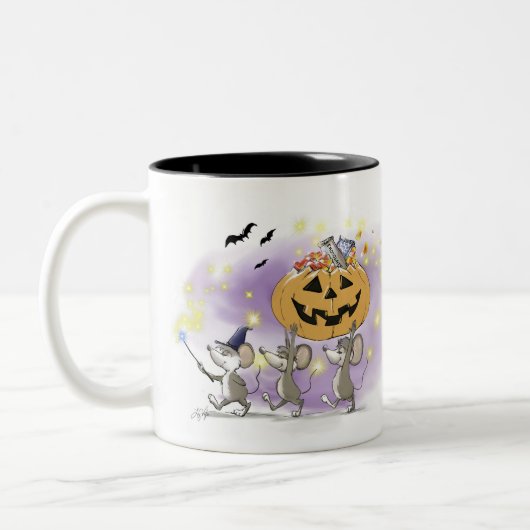 マイク・Mac・萌のハッピーハローウィン ツートーンマグカップ (左)