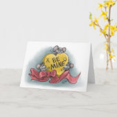 マイク・Mac・萌のハッピーバレンタインデー カード (黄色い花)