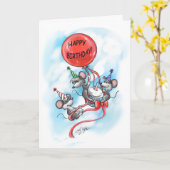 マイク・Mac・萌のハッピーバースデーお祝い カード (黄色い花)