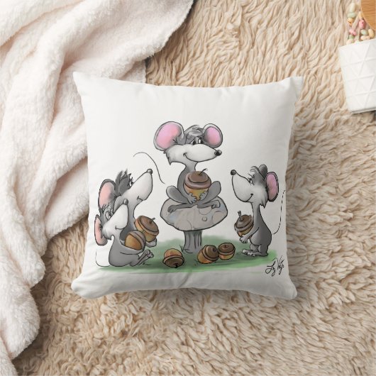 マイク・Mac・萌のハッピーファーザー・デイイラストレーション クッション (ブランケット)