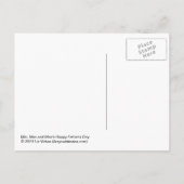 マイク・Mac・萌のハッピーファーザー・デイイラストレーション シーズンポストカード (裏面)