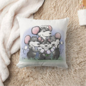 マイク・Mac・萌のハッピーマザーズデイイラストレーション クッション (ブランケット)