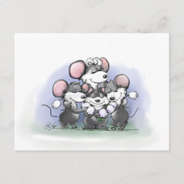 マイク・Mac・萌のハッピーマザーズデイイラストレーション シーズンポストカード