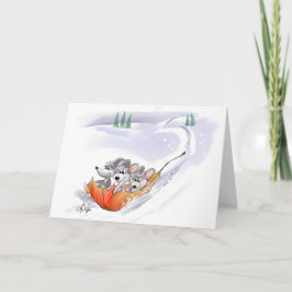 マイク、Mac、萌の冬のホリデーランドスケープカード シーズンカード