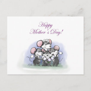マイク・Mac・萌の幸せな母の日 シーズンポストカード