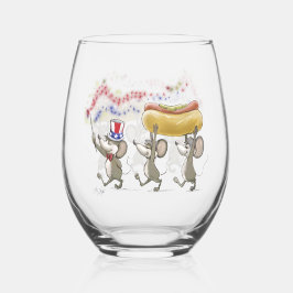 マイク・Mac・萌の幸せ7月4日 ステムなしワイングラス