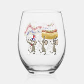 マイク・Mac・萌の幸せ7月4日 ステムなしワイングラス (裏面)