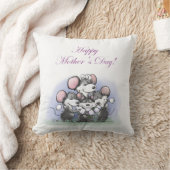 マイク、Mac、萌の母の日の挨拶/画像 クッション (ブランケット)