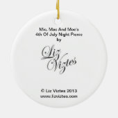 マイク、Mac、萌の7月の4日の夜のピクニック セラミックオーナメント (裏面)