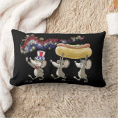 マイク、Mac、萌の7月の4日の夜の腰枕 ランバークッション (ブランケット)