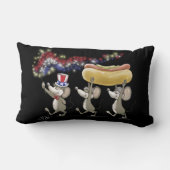 マイク、Mac、萌の7月の4日の夜の腰枕 ランバークッション (裏面)