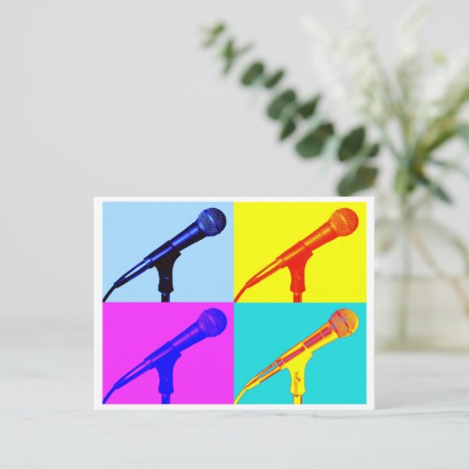 マイク x 4 ポストカード (スタンド正面)