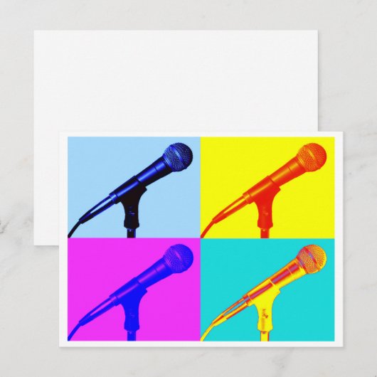 マイク x 4 ポストカード (正面/裏面)
