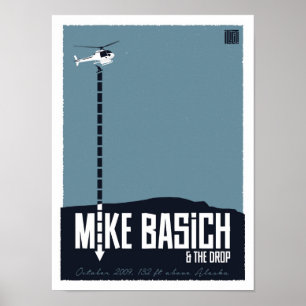 マイクBasich Heliの低下 ポスター