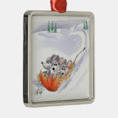 マイクMacアンドモーズウィンターホリデースクエアオーナメント メタルオーナメント (右)