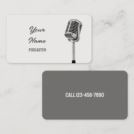 マイクPodcastラジオ 名刺 (正面/裏面)