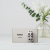 🎙️マイクPodcasterトークショーPodcast 名刺 (スタンド正面)