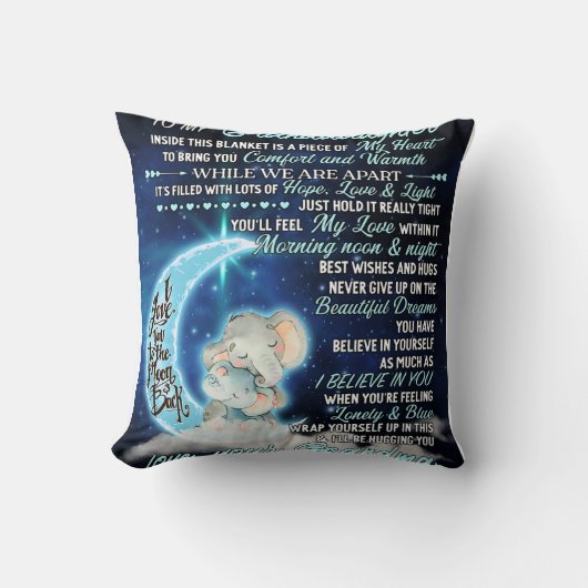 マイグランドドーターエレファント誕生日ギフトアイディア クッション (正面)