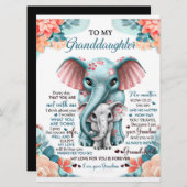 マイグランドドーターエレファント誕生日ギフトアイディア メニュー (正面/裏面)