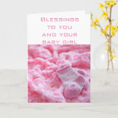 マイグリーティングカードコレクション女の子ベビーシャワー カード (黄色い花)