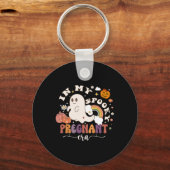 マイグ不気味レディーエラ幽霊ハロウィン妊娠中のモ キーホルダー (正面)