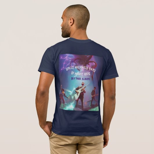 マイケルおじさんのミスフィットの子どもたちのバンド Tシャツ (裏面フル)