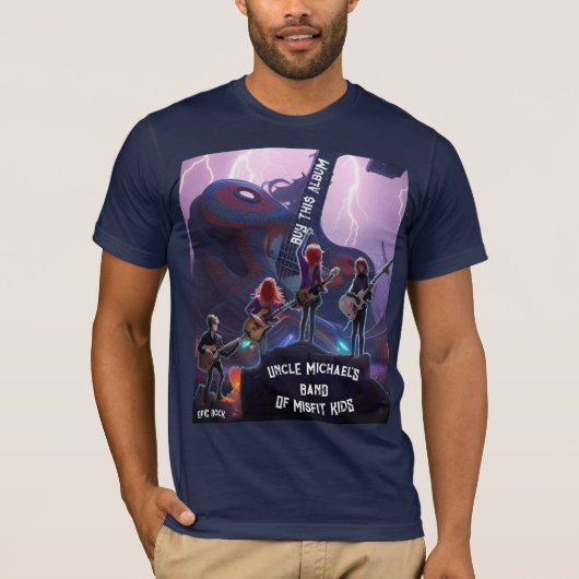 マイケルおじさんのミスフィットの子どもたちのバンド Tシャツ (正面)