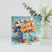 マイケルおもしろいオフィス誕生日カード、誕生日ギフト、 カード (スタンド正面)