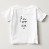 マイケルが2歳の誕生日おもちゃの自動車の信号 ベビーTシャツ (裏面)