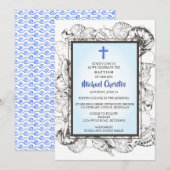 マイケルの洗礼招待状2 招待状 (正面/裏面)