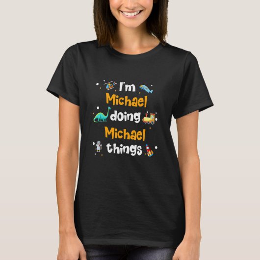 マイケルらしくマイケルなことをしている Tシャツ (正面)