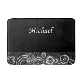 マイケル白黒バスルーム浴槽 バスマット