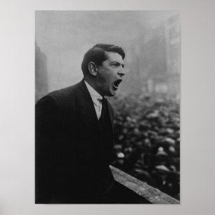 マイケル・コリ話ンがダブリンの群衆に – 1922 ポスター