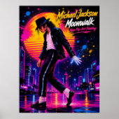 マイケル・ジャクソン ムーンウォーク キング・オブ・ポップ レトロ・トリビュート ポスター (正面)