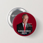 マイケル・ブルームバーグ2016ボタン 缶バッジ (正面&裏面)