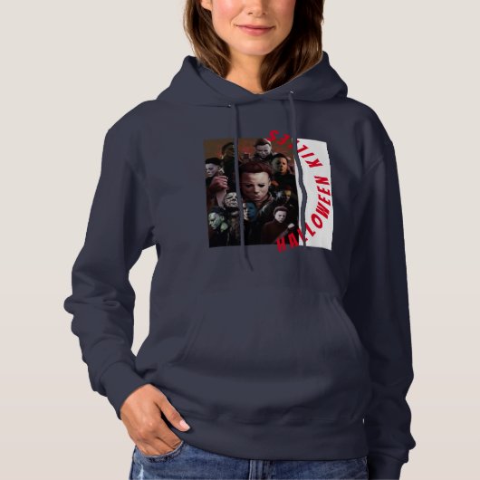 マイケル・マイヤーズのハロウィーンTシャ男性へツ パーカ (正面)