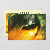 マイケル·マハー作、恐竜または竜の火を吸う 招待状 (正面/裏面)