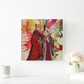 マイケル·モッファのヴェネツィアのドージとドゲレッサ スクエア壁時計 (ホーム)