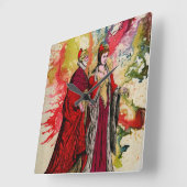 マイケル·モッファのヴェネツィアのドージとドゲレッサ スクエア壁時計 (傾斜)