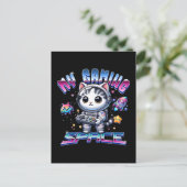 マイゲーム宇宙-かわいい宇宙猫 ポストカード (スタンド正面)