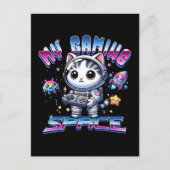 マイゲーム宇宙-かわいい宇宙猫 ポストカード (正面)