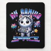 マイゲーム宇宙-かわいい宇宙猫 マウスパッド (正面)