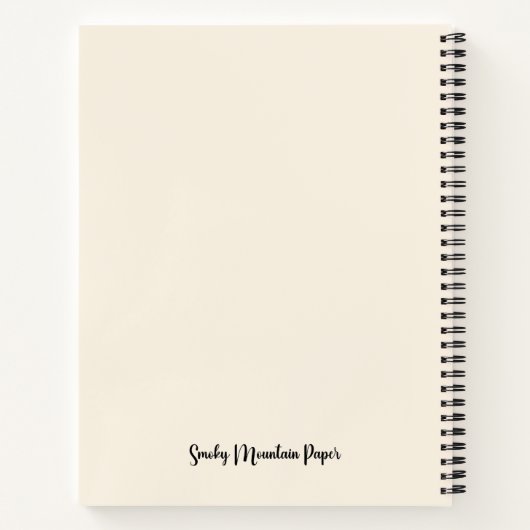 マイコガニエンジェンスジャーナルフローラ水彩女性 ノートブック (裏面)