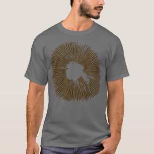 マイコロジーキノコ芽胞プリントステンシル Tシャツ