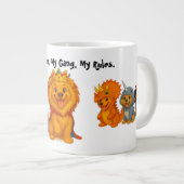 マイコーヒマイ集団マイルールマグおもしろい犬 ジャンボコーヒーマグカップ (正面右)